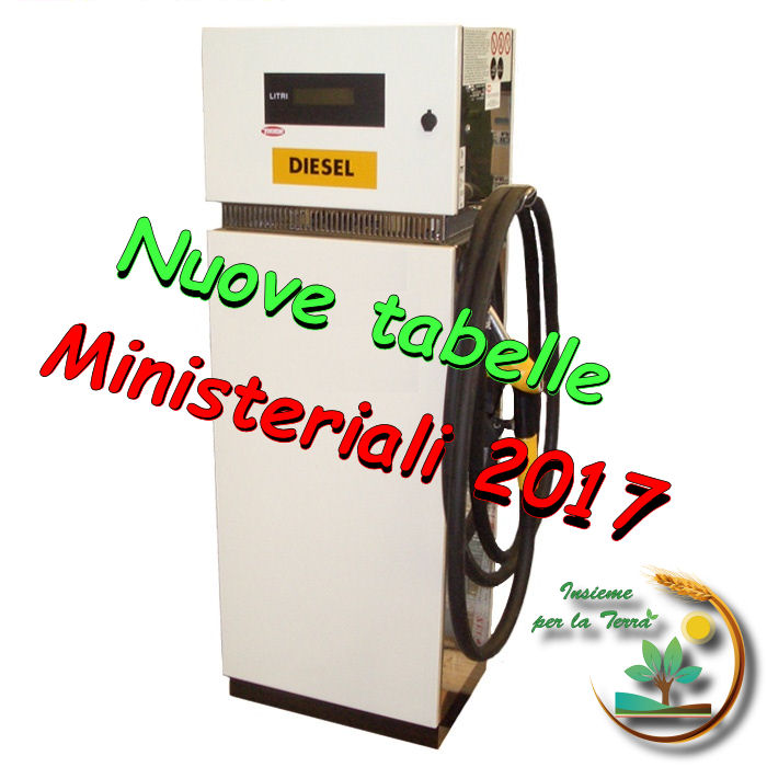 #Gasolio Agricolo – Le nuove #tabelle ministeriali 2017